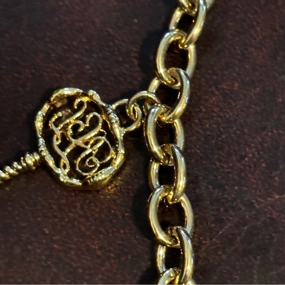 Ralph Lauren gold tone 5 strand pendants necklace - Picture 6 of 9